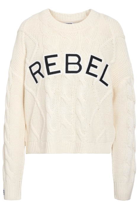 Noisy may nmrebecca l/s o-neck cable knit
